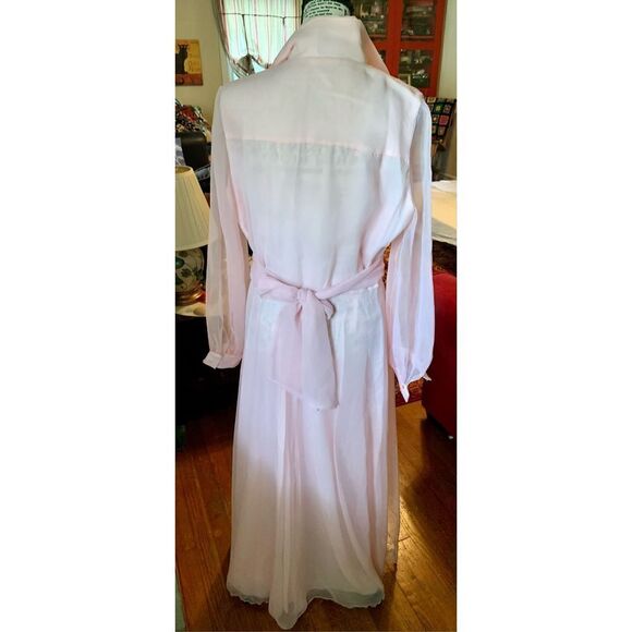 Vintage Pink Homemade Chiffon Maxi Dress - Picture 7 of 15